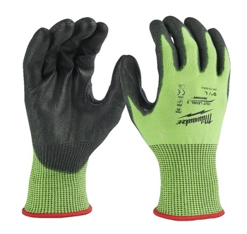 MILWAUKEE Перчатки защитные Hi-Vis Cut level (Хай Виз Кат Левел) 5/E, M/8