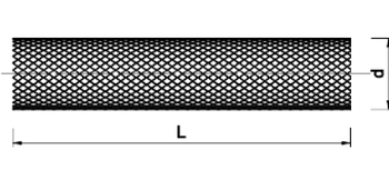 Втулка сеточная стальная 26x1м, для прутка 20мм